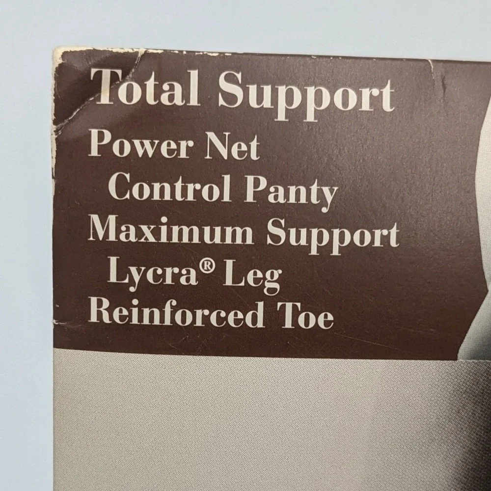 Vintage JCPenney Subtle Shapers‎ Total Support Pantyhose Queen Tall Bone